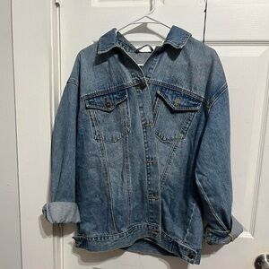 Forever 21 Denim Jacket With Hearts